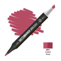 Маркер спиртовой двухсторонний SKETCHMARKER Brush, R51 Увядшая роза