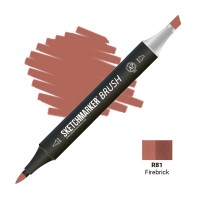 Маркер спиртовой двухсторонний SKETCHMARKER Brush, R81 Кирпич