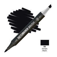 Маркер спиртовой двухсторонний SKETCHMARKER Brush, XB Черный