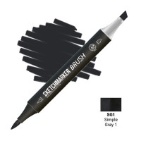 Маркер спиртовой двухсторонний SKETCHMARKER Brush, SG1 Серый простой 1