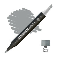 Маркер спиртовой двухсторонний SKETCHMARKER Brush, SG5 Серый простой 5