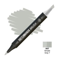 Маркер спиртовой двухсторонний SKETCHMARKER Brush, SG7 Серый простой 7