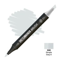 Маркер спиртовой двухсторонний SKETCHMARKER Brush, SG8 Серый простой 8