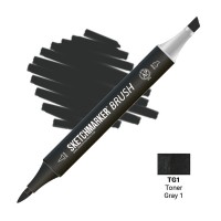 Маркер спиртовой двухсторонний SKETCHMARKER Brush, TG1 Серый тонер 1