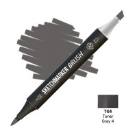 Маркер спиртовой двухсторонний SKETCHMARKER Brush, TG4 Серый тонер 4