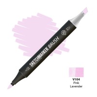 Маркер спиртовой двухсторонний SKETCHMARKER Brush, V104 Розовая лаванда