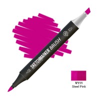 Маркер спиртовой двухсторонний SKETCHMARKER Brush, V111 Розовая сталь