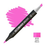 Маркер спиртовой двухсторонний SKETCHMARKER Brush, V112 Лилово-розовый (Опера Мов)