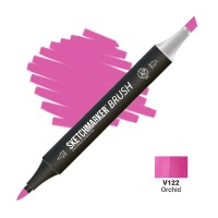 Маркер спиртовой двухсторонний SKETCHMARKER Brush, V122 Орхидея
