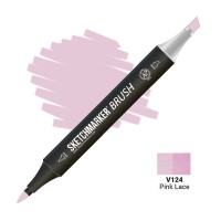 Маркер спиртовой двухсторонний SKETCHMARKER Brush, V124 Розовые кружева