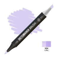 Маркер спиртовой двухсторонний SKETCHMARKER Brush, V24 Сиреневый