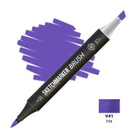 Маркер спиртовой двухсторонний SKETCHMARKER Brush, V41 Ирис