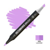 Маркер спиртовой двухсторонний SKETCHMARKER Brush, V53 Лаванда