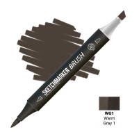 Маркер спиртовой двухсторонний SKETCHMARKER Brush, WG1 Серый теплый 1