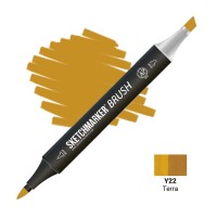 Маркер спиртовой двухсторонний SKETCHMARKER Brush, Y22 Земля