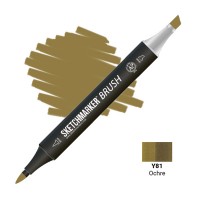 Маркер спиртовой двухсторонний SKETCHMARKER Brush, Y81 Охра