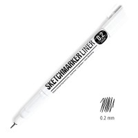 Ручка капиллярная (линер) SKETCHMARKER 0.2, черный