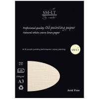 Альбом SM-LT Oil painting paper в папке 230г/м2 A3 10л белый склейка по 3м сторонам