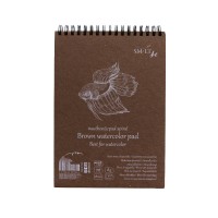 Альбом SM-LT Authentic Watercolor Brown 280г/м2 A5 20л. коричн., спираль