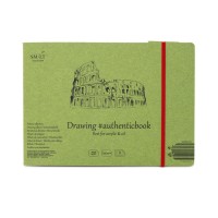 Скетчбук SM-LT Authentic Acrylic с резинкой 290г/м2 24.5x17.6cм 8л белый сшивка