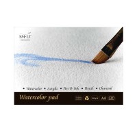 Альбом SM-LT Watercolor 260г/м2 (с хлопком) A4 20л белый склейка