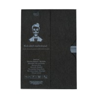 Альбом SM-LT Authentic Black в папке 165г/м2 A4 30л черный склейка