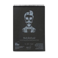 Альбом SM-LT Authentic Black 165г/м2 A4 30л черный спираль