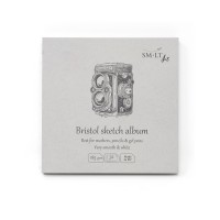 Альбом SM-LT Layflat Sketch Bristol 185г/м2 14.8х14.8см 32л белый книжный переплёт