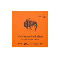 Альбом SM-LT Layflat Mixed media 200г/м2 14х14см 32л. белая бумага