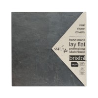 Альбом SM-LT Layflat Bristol 308г/м2 19.5х19.5см 32л экстрабелый, обложка-камень