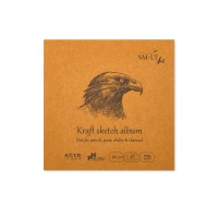 Альбом SM-LT Layflat Kraft 90г/м2 14х14см 48л., крафт бумага