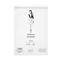 Альбом SM-LT Authentic Marker 100г/м2 A4 50л белый спираль