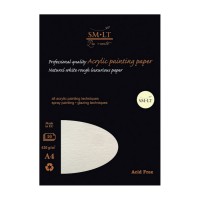 Альбом SM-LT Acrylic painting paper в папке 420г/м2 A4 10л белый склейка по 3ем сторонам