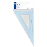 Угольник Staedtler Mars, 60°/30°, длина 31 см, шкала 27 см, пластик, прозрачный Голубой