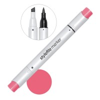Маркер спиртовой двухсторонний BRUSH Stylefile, 354 Красный яркий