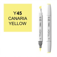 Маркер спиртовой двухсторонний TOUCH BRUSH ShinHan Art, желтый канареечный