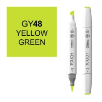 Маркер спиртовой двухсторонний TOUCH BRUSH ShinHan Art, желто-зелёный
