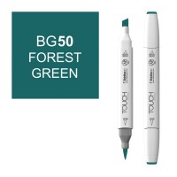Маркер спиртовой двухсторонний TOUCH BRUSH ShinHan Art, зеленый лесной