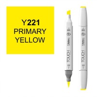 Маркер спиртовой двухсторонний TOUCH BRUSH ShinHan Art, желтый основной