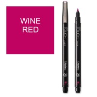 Линер TOUCH LINER Brush (наконечник-кисть) ShinHan Art, красный винный
