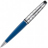 Ручка шариковая Waterman Expert DeLuxe Obsession Blue CT, M синие чернила