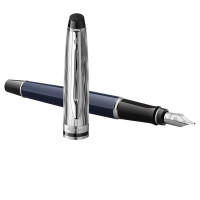 Ручка перьевая Waterman `Expert SE Deluxe Blue CT` , 0,8мм, подарочная упаковка