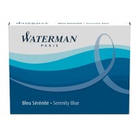 Картридж Waterman длинный (двойной) синие чернила для ручек перьевых (8шт)