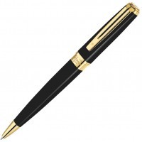 Ручка шариковая Waterman Exception Slim Black GT, M синие чернила