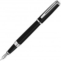 Ручка перьевая Waterman Exception Slim Black ST, перо F золото 18K