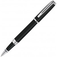 Ручка роллер Waterman Exception Slim Black ST, F черные чернила