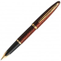 Ручка перьевая Waterman Carene 11104 Amber GT, перо F золото 18K
