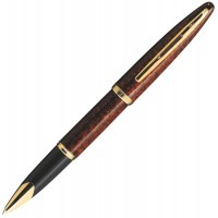 Ручка роллер Waterman Carene 41104 Amber GT, F черные чернила