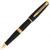 Ручка перьевая Waterman Charleston 13001 F Black GT, перо F золото 18K