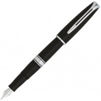 Ручка перьевая Waterman Charleston 13011 F Black CT, перо F золото 18K